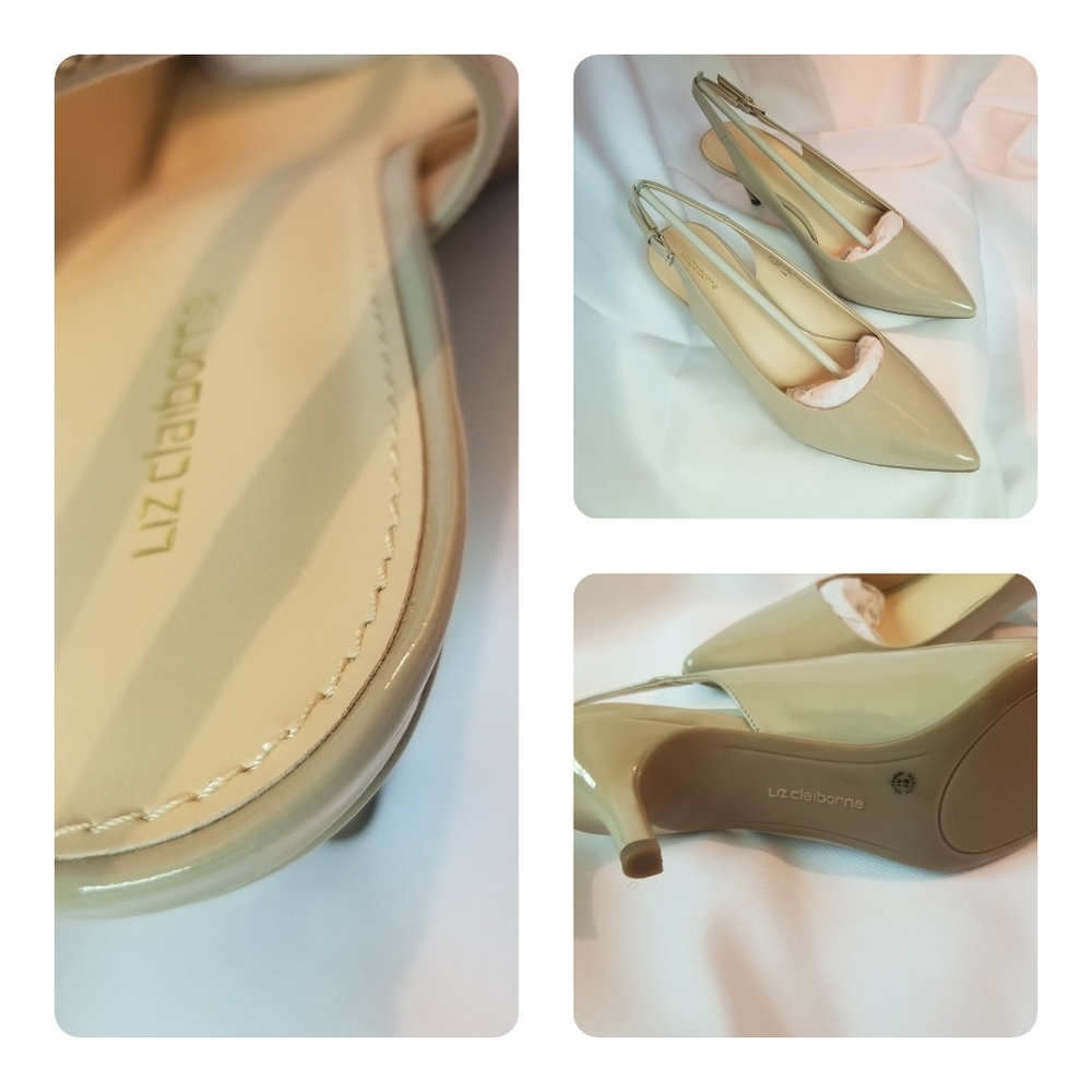 NWT Liz Claiborne 8.5 LC BELLE Nude Shoes